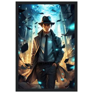 Dimension Hopping Detective Framed Print