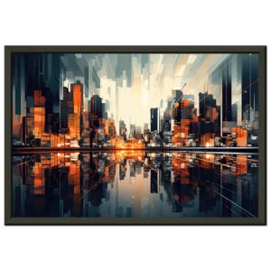 New Dawn – Abstract City Framed Print
