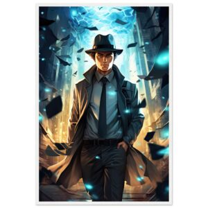 Dimension Hopping Detective Framed Print