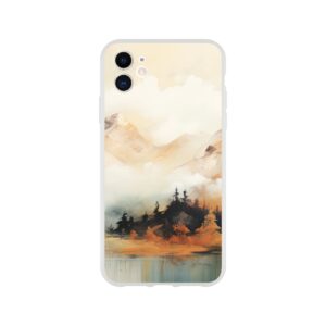 Misty Mountains Abstract Phone Case - Flexi case, Apple - iPhone 11