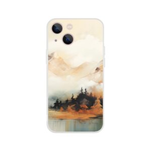 Misty Mountains Abstract Phone Case - Flexi case, Apple - iPhone 13 Mini