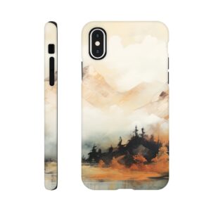 Misty Mountains Abstract Phone Case - Tough case, Apple - iPhone X