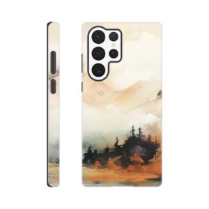 Misty Mountains Abstract Phone Case - Tough case, Samsung - Galaxy S22 Ultra