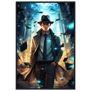Dimension Hopping Detective Framed Print