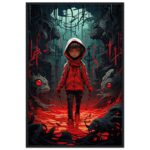 Little Red Devil Girl Framed Print