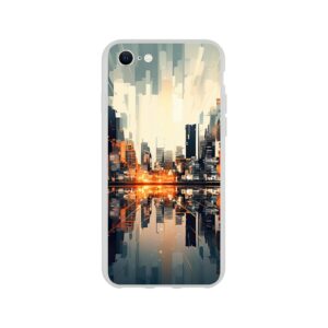 New Dawn – Abstract City Phone Case - Flexi case, Apple - iPhone SE