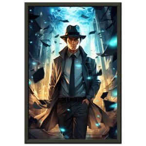 Dimension Hopping Detective Framed Print