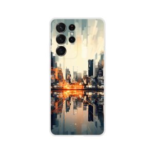 New Dawn – Abstract City Phone Case - Flexi case, Samsung - Galaxy S21 Ultra