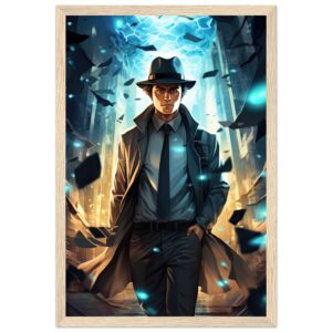 Dimension Hopping Detective Framed Print