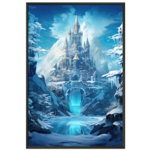 Frozen Icebound Castle Framed Print