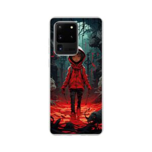 Little Red Devil Girl Phone Case - Flexi case, Samsung - Galaxy S20 Ultra