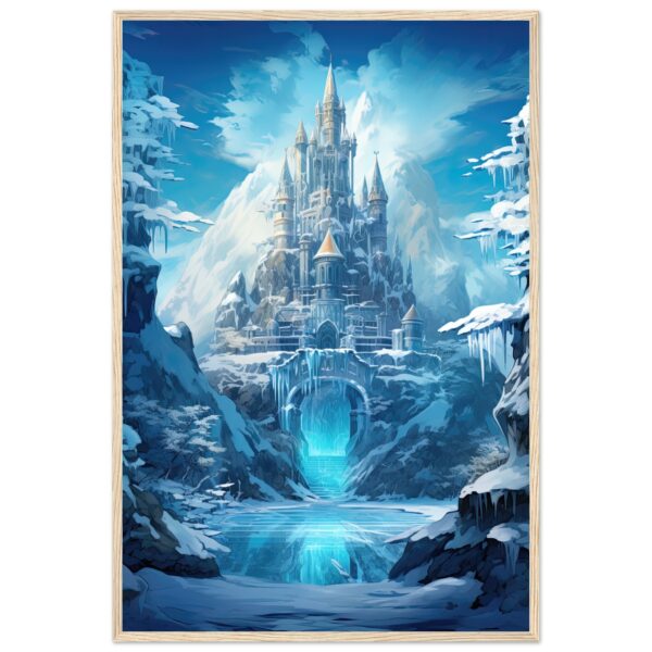 Frozen Icebound Castle Framed Print