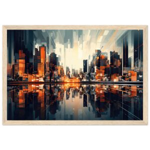 New Dawn – Abstract City Framed Print