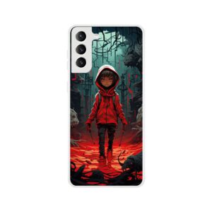 Little Red Devil Girl Phone Case - Flexi case, Samsung - Galaxy S21 Plus