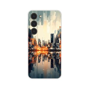 New Dawn – Abstract City Phone Case - Flexi case, Samsung - Galaxy S23