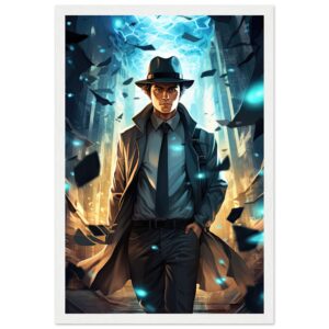 Dimension Hopping Detective Framed Print