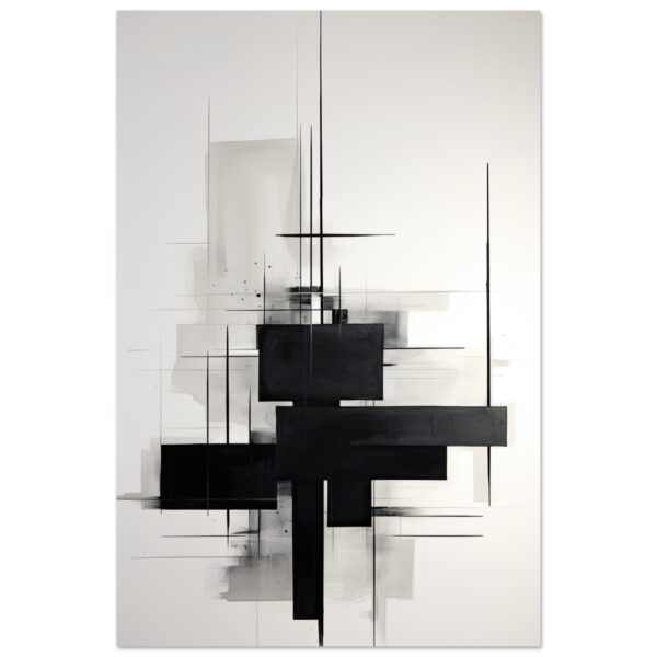 Black and White Abstract Poster - 60x90 cm / 24x36″