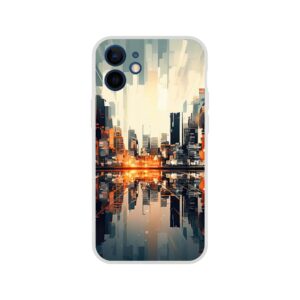 New Dawn – Abstract City Phone Case - Flexi case, Apple - iPhone 12 Mini