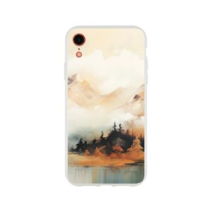 Misty Mountains Abstract Phone Case - Flexi case, Apple - iPhone XR