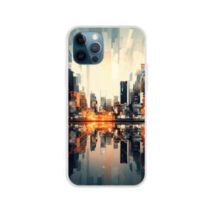New Dawn – Abstract City Phone Case - Flexi case, Apple - iPhone 12 Pro