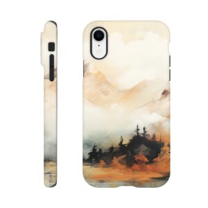 Misty Mountains Abstract Phone Case - Tough case, Apple - iPhone XR