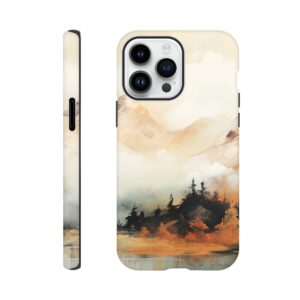 Misty Mountains Abstract Phone Case - Tough case, Apple - iPhone 14 Pro Max
