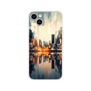 New Dawn – Abstract City Phone Case - Flexi case, Apple - iPhone 14 Plus