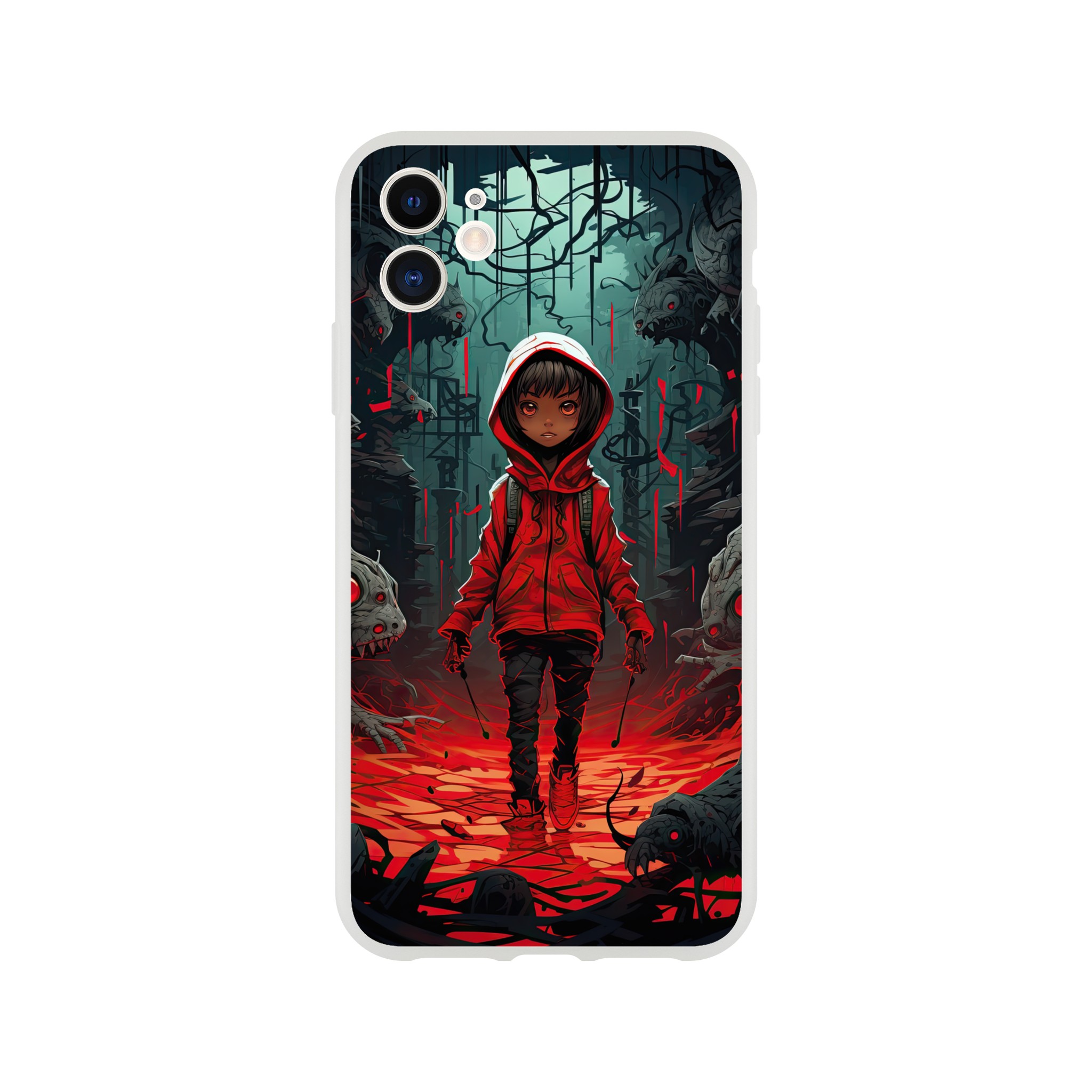 Little Red Devil Girl Phone Case – Flexi case, Apple – iPhone 11