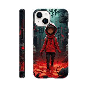 Little Red Devil Girl Phone Case - Tough case, Apple - iPhone 14