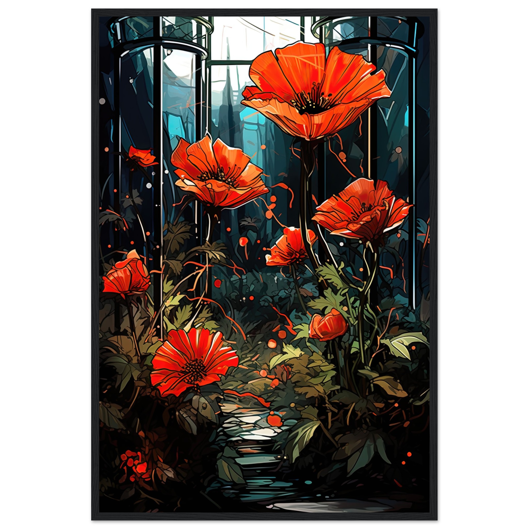 Garden of Glass Flowers Framed Print