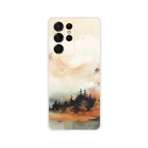 Misty Mountains Abstract Phone Case - Flexi case, Samsung - Galaxy S21 Ultra