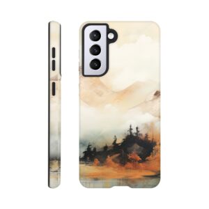 Misty Mountains Abstract Phone Case - Tough case, Samsung - Galaxy S21