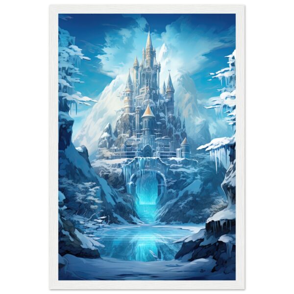 Frozen Icebound Castle Framed Print