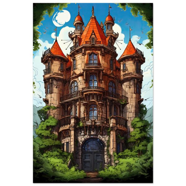Chateau in the Woods Metal Print - 20x30 cm / 8x12″