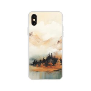 Misty Mountains Abstract Phone Case - Flexi case, Apple - iPhone X