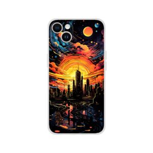 Solar City Symphony Phone Case - Flexi case, Apple - iPhone 14 Plus