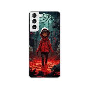 Little Red Devil Girl Phone Case - Flexi case, Samsung - Galaxy S21