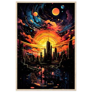Solar City Symphony Framed Print