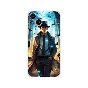 Dimension Hopping Detective Phone Case - Flexi case, Apple - iPhone 14
