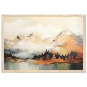 Misty Mountains Abstract Framed Print
