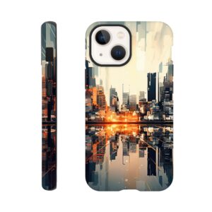 New Dawn – Abstract City Phone Case - Tough case, Apple - iPhone 13 Mini