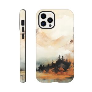 Misty Mountains Abstract Phone Case - Tough case, Apple - iPhone 12 Pro
